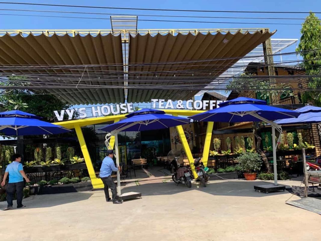 Mái che quán cafe đẹp