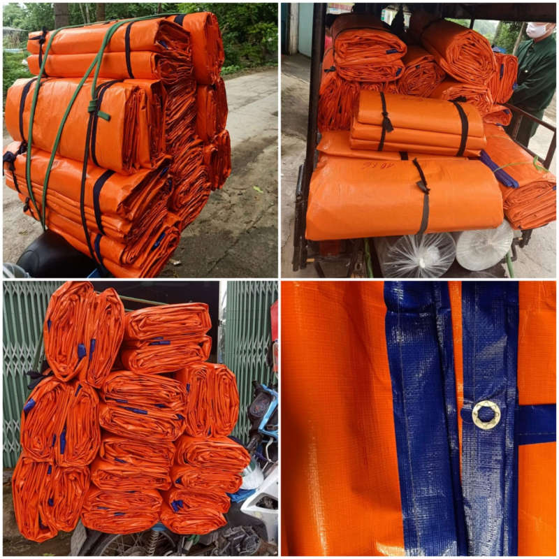 Bạt nhựa xanh cam