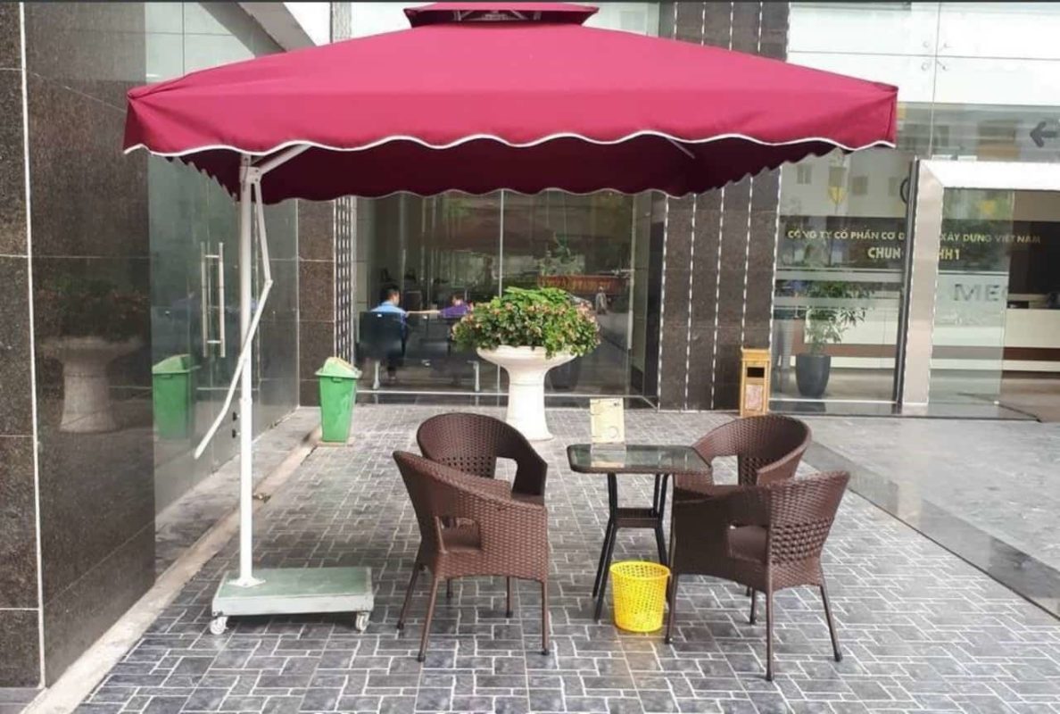 Dù vuông che nắng