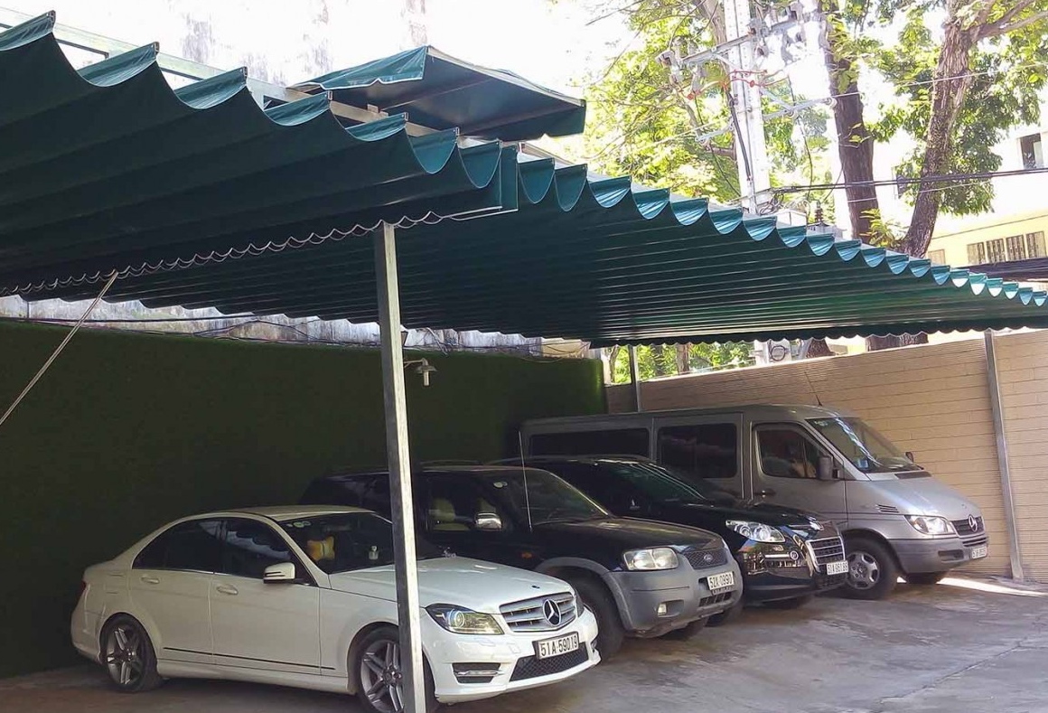 Mái xếp bãi giữ xe
