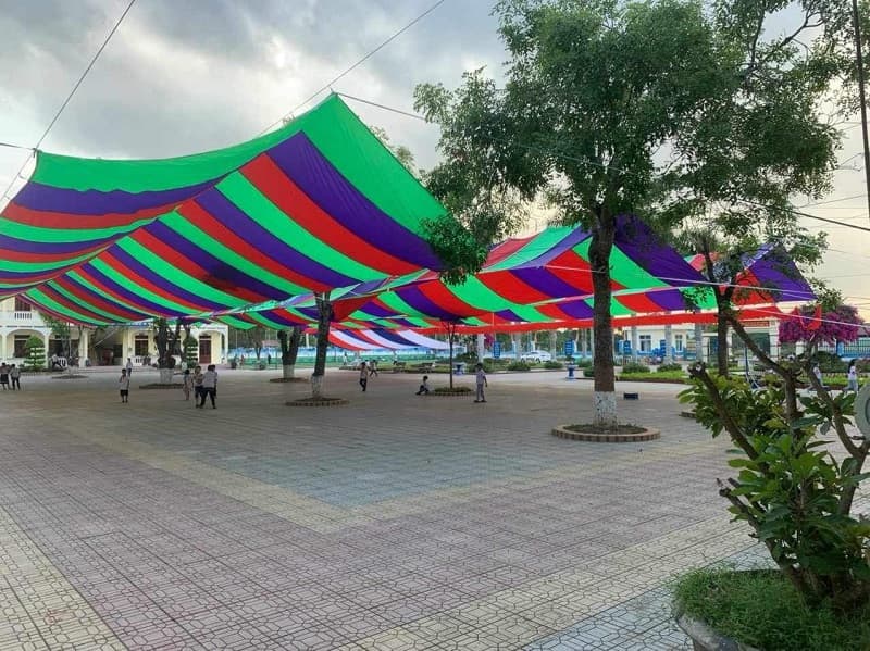 Dù sân trường loại chữ A 1200m2