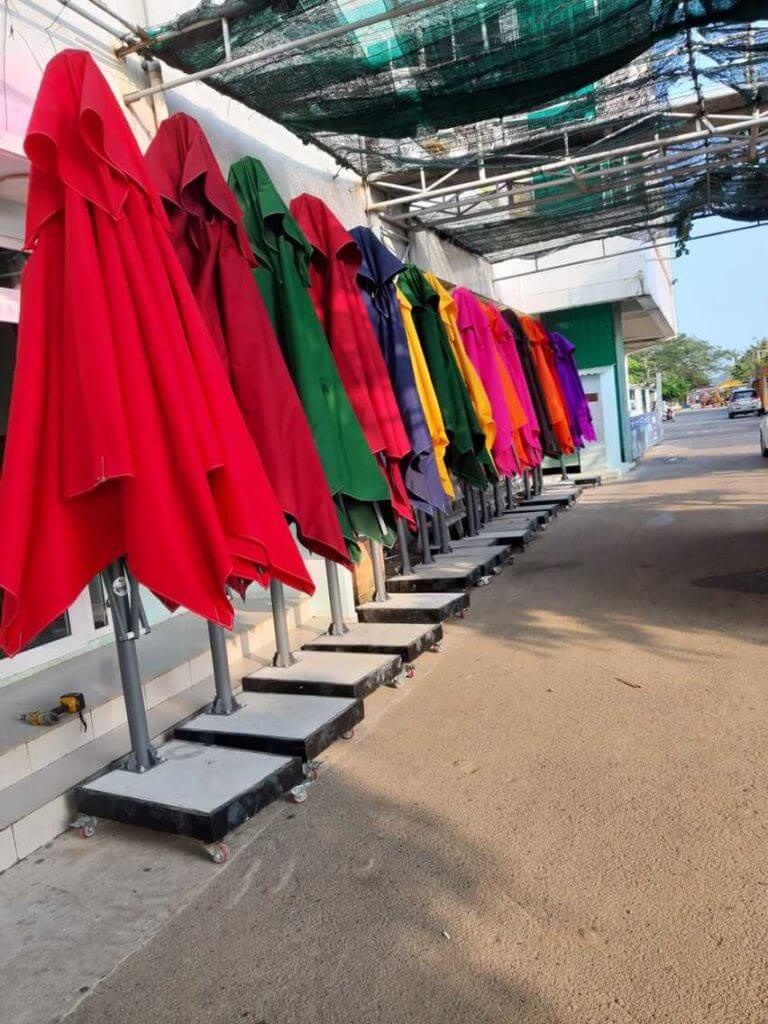 Dù lệch tâm vuông 2m5